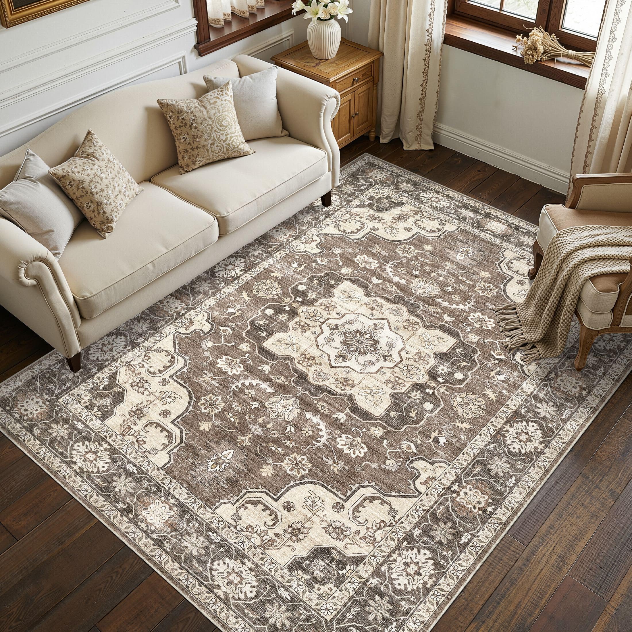 Amazon.com: Washable Area Rug 5x7, Rugs for Living Room Vintage